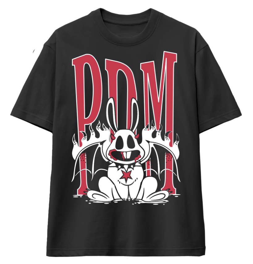 Black PDM Rabbit T-Shirt